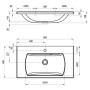 Умивальник Ravak CLASSIC II 800 N 80x45 см XJX01180000